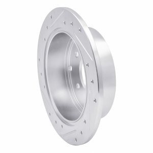 Mitsubishi Eclipse Brake Rotor (1) - Rear Right - R1 Concepts - Drilled & Slotted - Silver - `04-`12